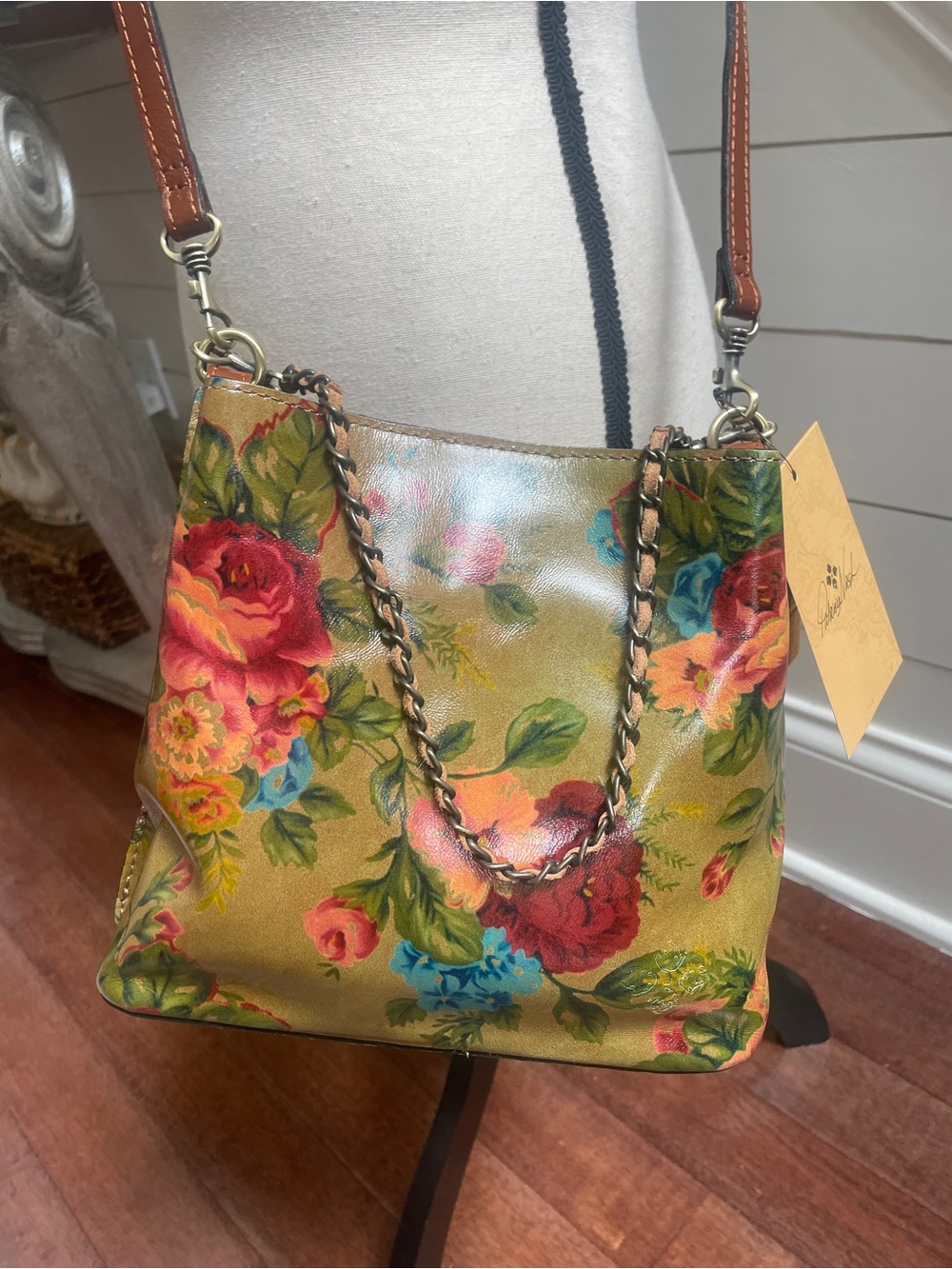 Patricia Nash Vintage Victorian Garden Crossbody/Shoulder Bag Leather - Picture 11 of 15